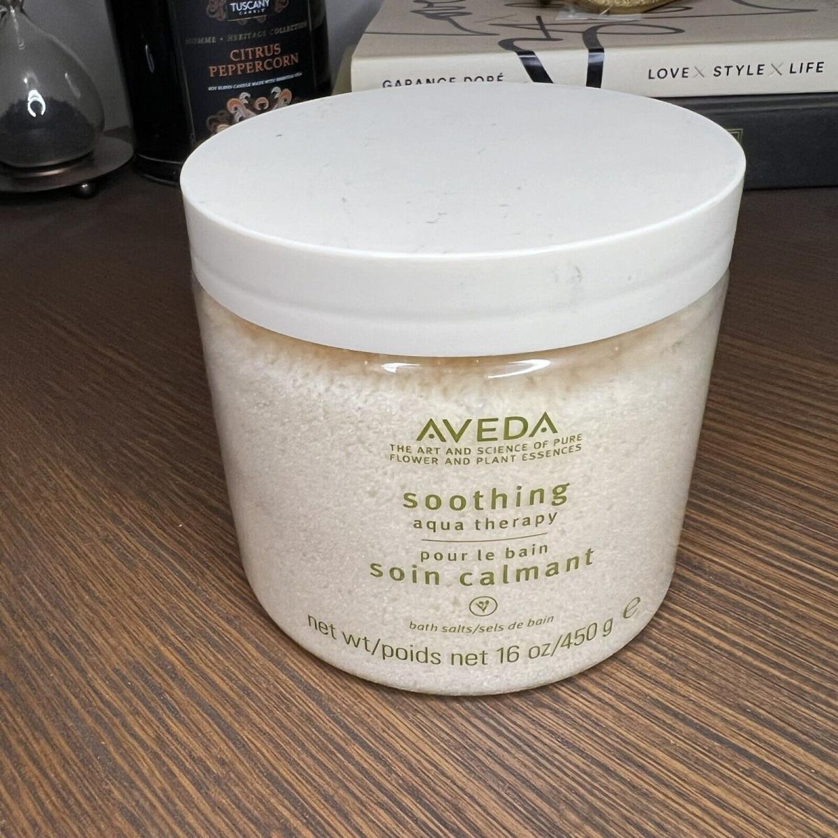 Aveda Soothing Aqua Therapy Bath Salts 16 Oz. 90% Full