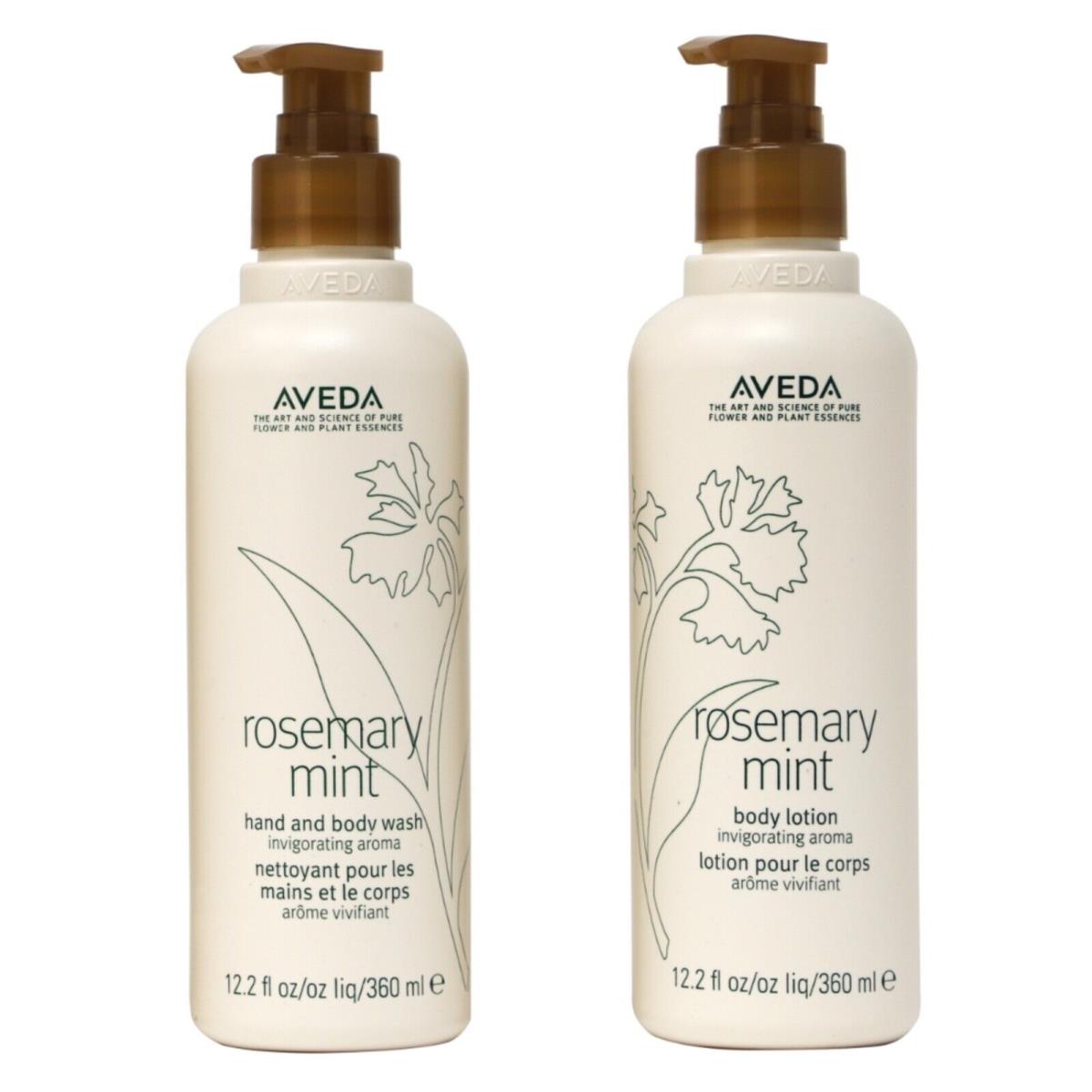 Aveda Rosemary Mint Body Wash Body Lotion Set