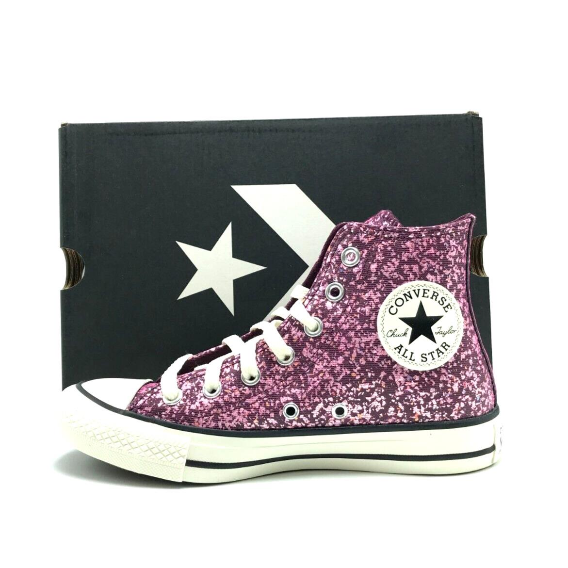 Women Converse Chuck Taylor All Star Glitter HI Orchid Abyss A11137C