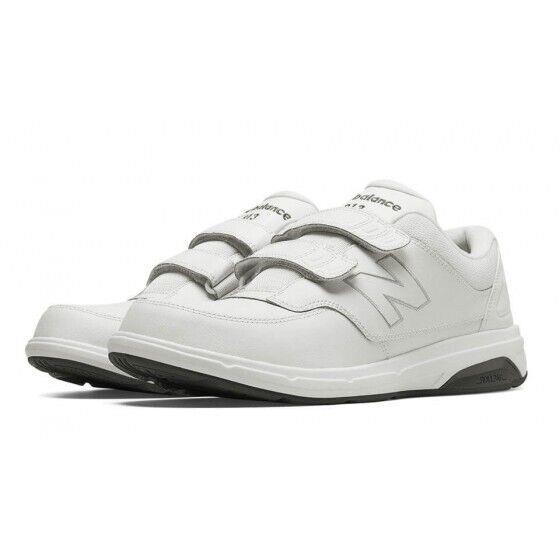 New Balance Men`s 813 Hook and Loop Walking Shoes White 7 D Medium US - White, Manufacturer: White