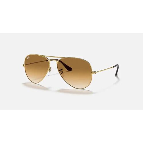 Rayban 0RB3025001/5158 Aviator Large Metal Arista Clear Gradient Brown Lens - Multi