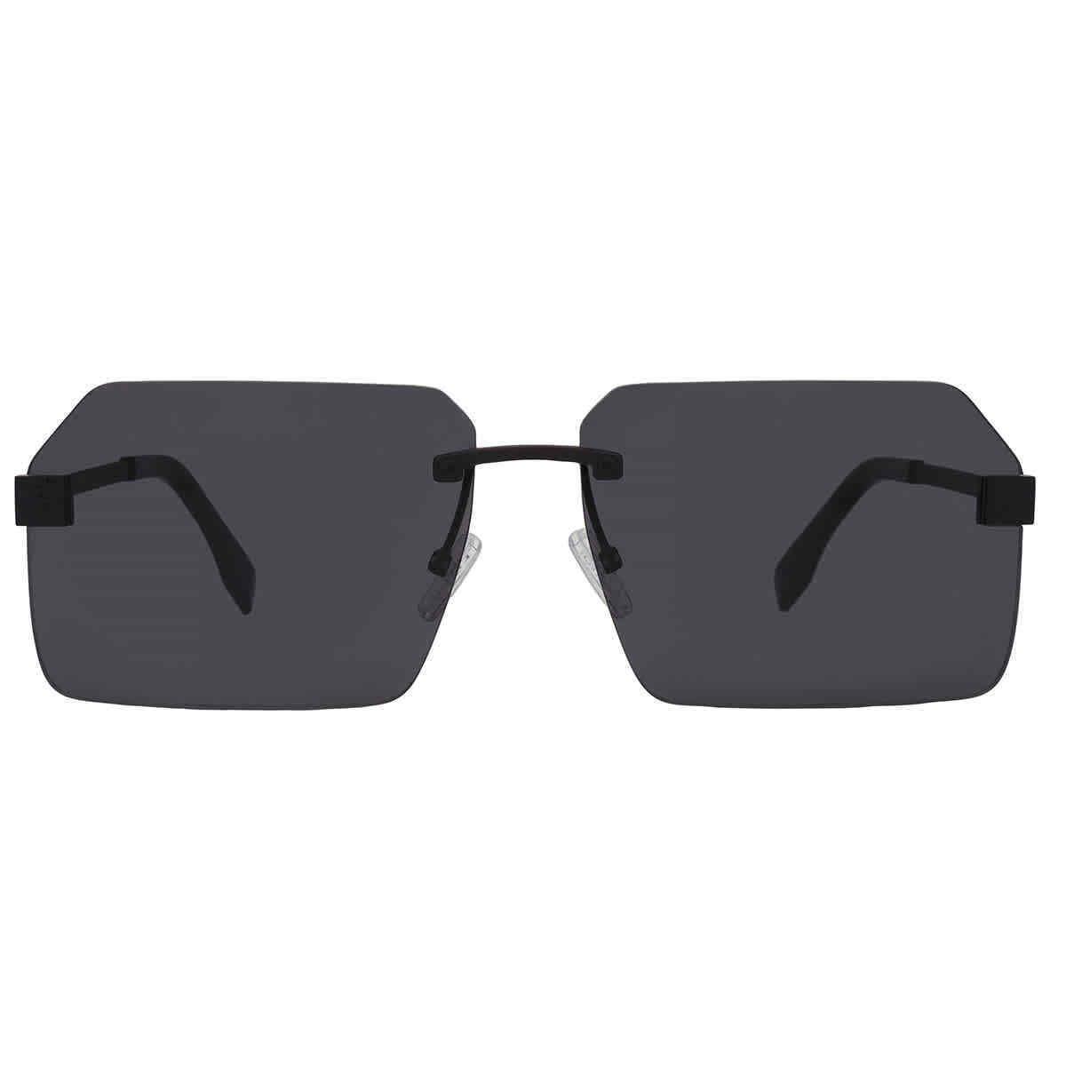 Fendi Smoke Geometric Men`s Sunglasses FE40043U 02A 59 FE40043U 02A 59