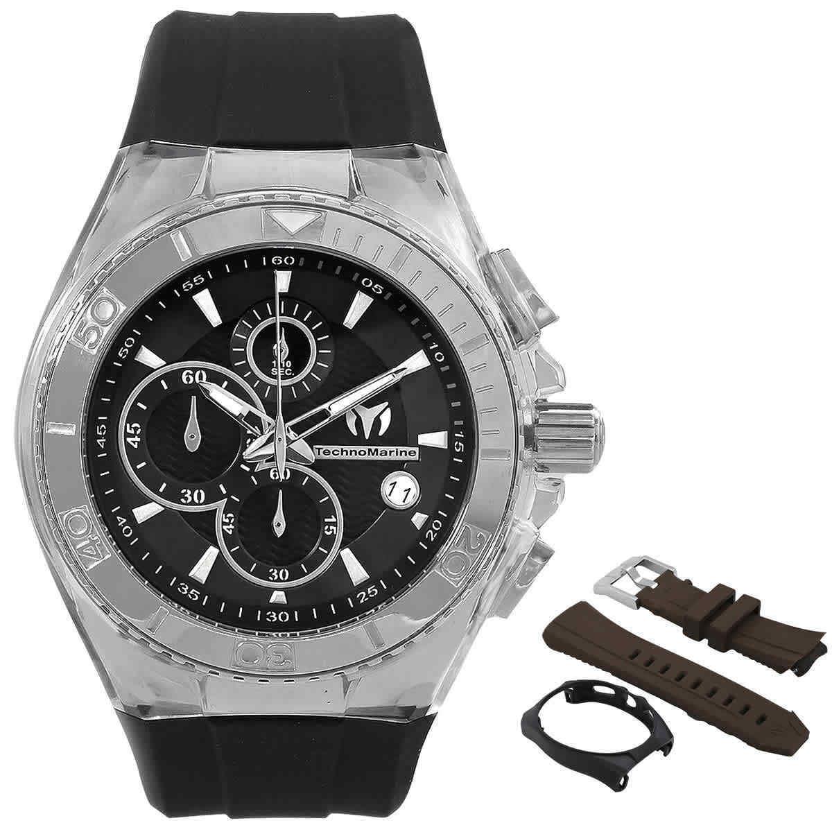 Technomarine Cruise Chronograph Date Quartz Black Dial Men`s Watch TM-122024