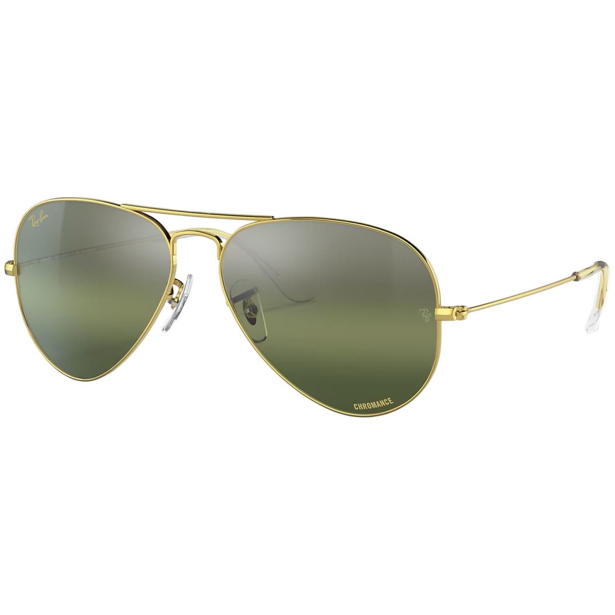 Ray-ban RB3025 Classic Aviator Sunglasses Legend Gold/polarized Gradient Dark - Legend Gold/Polarized Gradient Dark Green Mirrored, Frame: LEGEND GOLD, Lens: GRADIENT DARK GREEN MIRROR