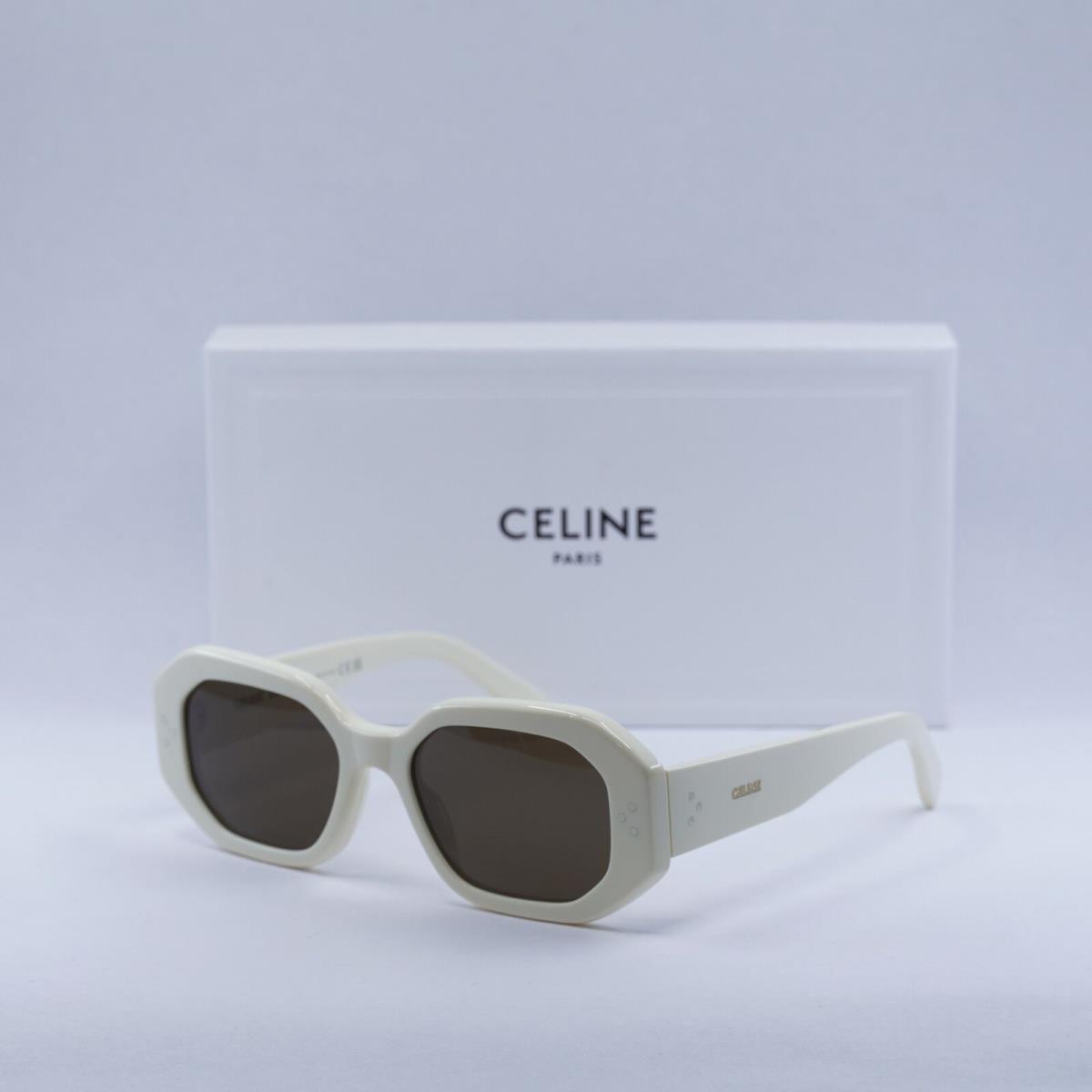 Celine CL40255I 25E Ivory/brown 52-18-135 Sunglasses