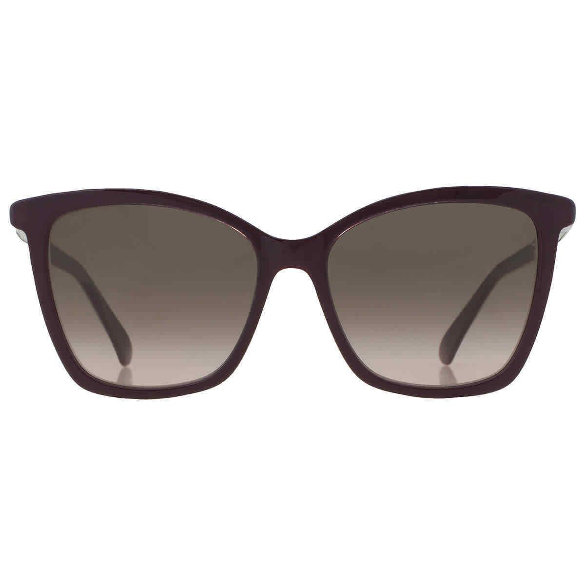 Jimmy Choo Brown Gradient Square Ladies Sunglasses Ali/s 0LHF/HA 56 - Frame: Red, Lens: Brown