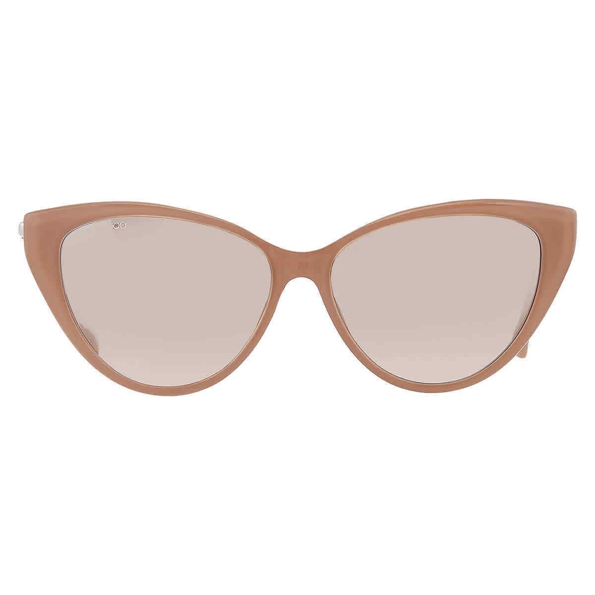 Jimmy Choo Brown Silver Cat Eye Ladies Sunglasses Val/s 0FWM/G4 57