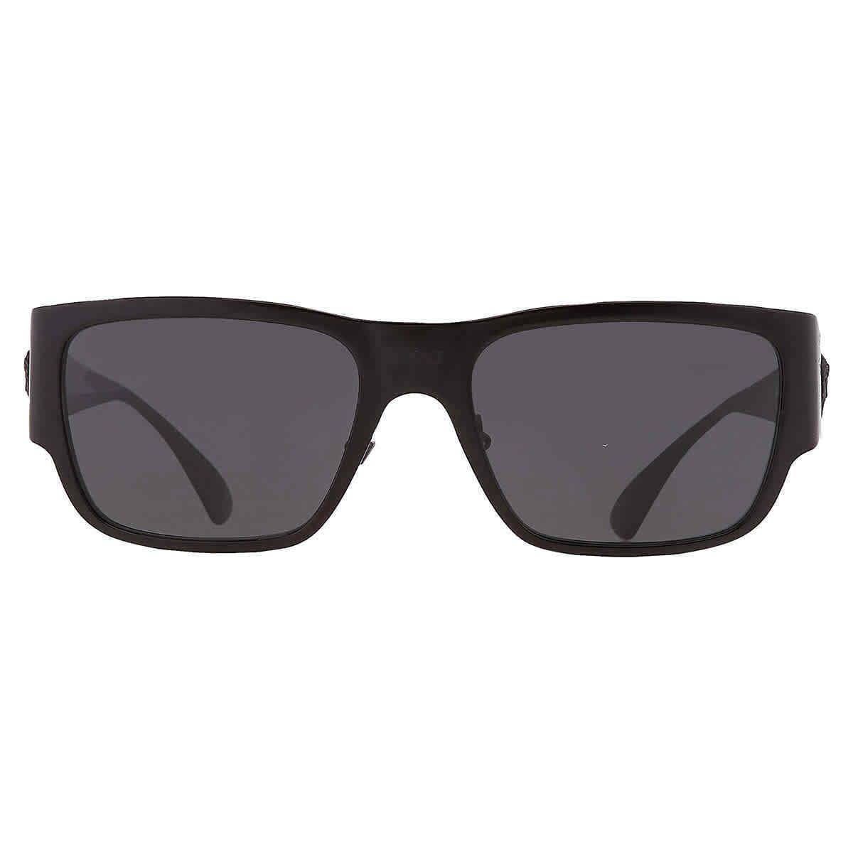 Versace Dark Grey Square Men`s Sunglasses VE2262 126187 56 VE2262 126187 56