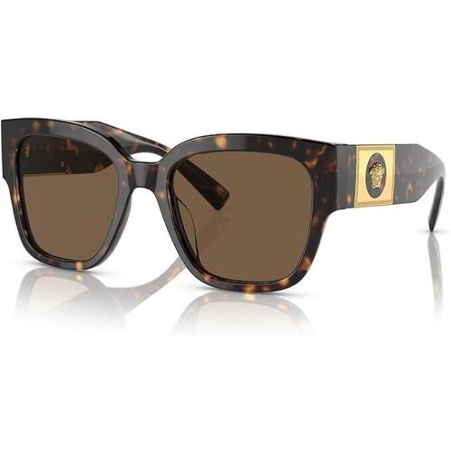 Havana Plastic Square Sunglasses Brown Lens VE 4437U 108/73 Italy by Versace