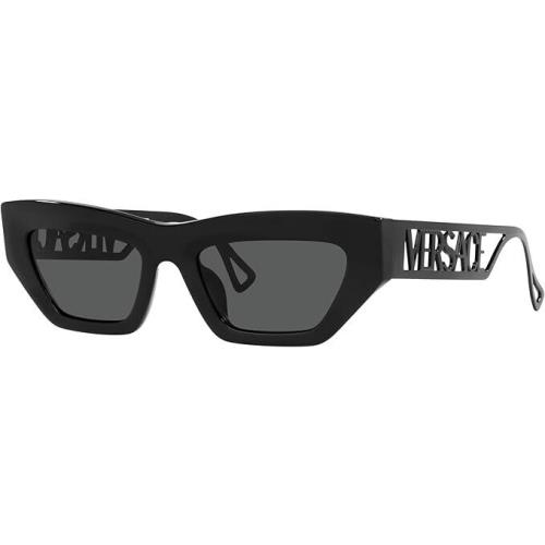 Versace Women`s Cateye Sunglasses 0ve4432u 53 / 20 / 145 Italy Black Nero