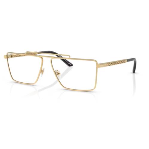 Versace 0VE1295 1002 Gold 59mm Rectangular Men`s Eyeglasses