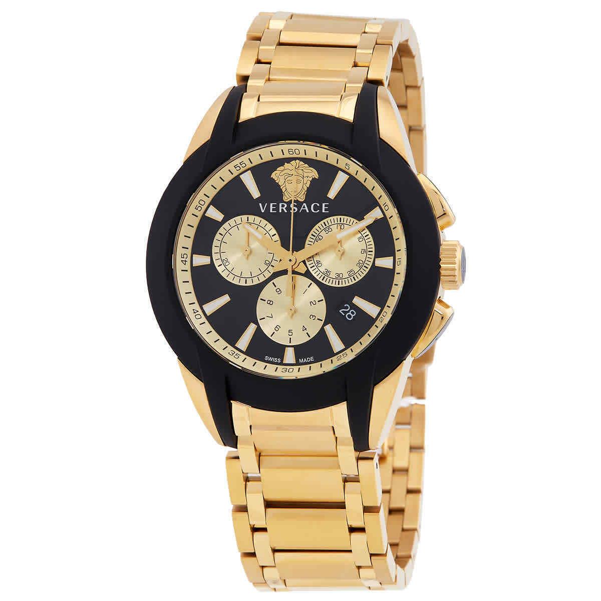 Versace Chronograph Quartz Black Dial Men`s Watch VEM800524