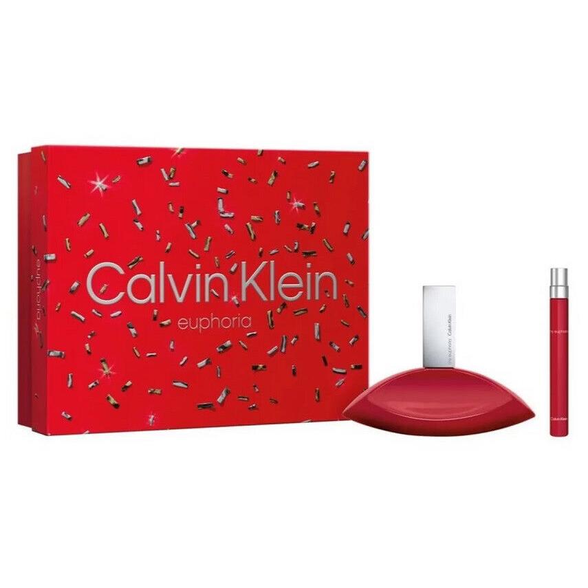 MY Euphoria Calvin Klein 2 Pcs Set 3.3 oz 0.33 oz Eau De Parfum Spray Women