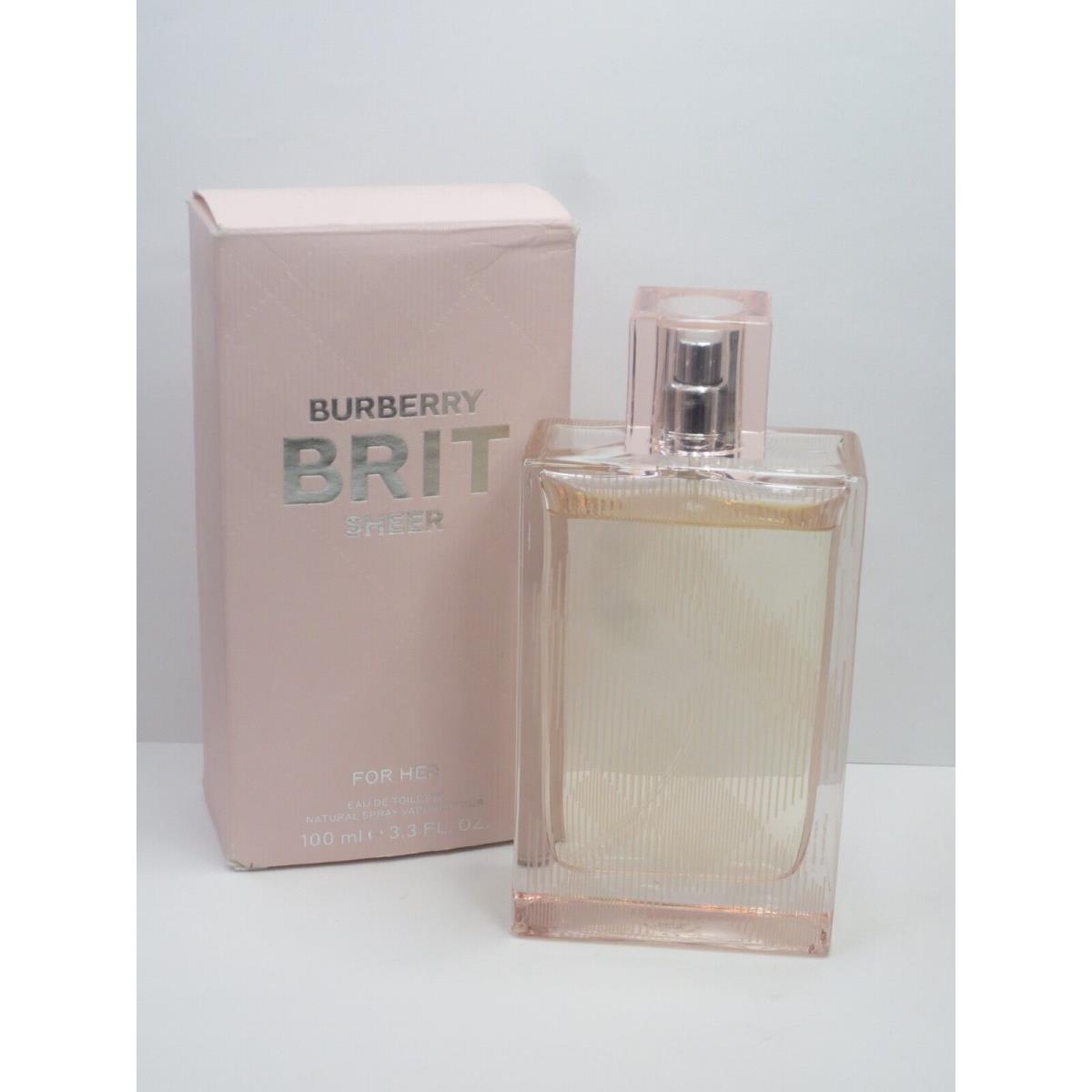 Burberry Brit Sheer For Her Eau DE Toilette Natural Spray 3.3 OZ Boxed