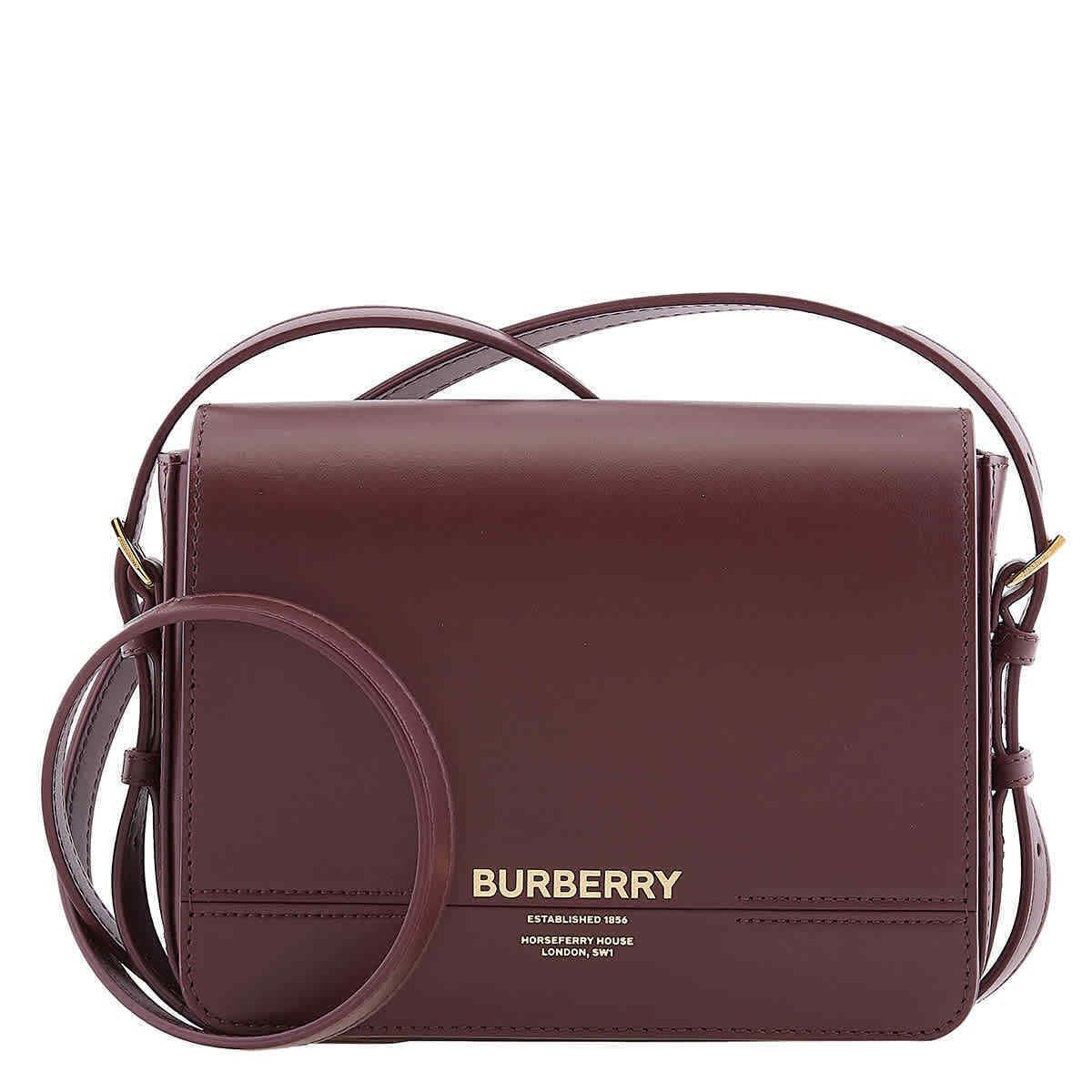 Burberry Oxblood Leather Small Grace Crossbody Bag 8067036