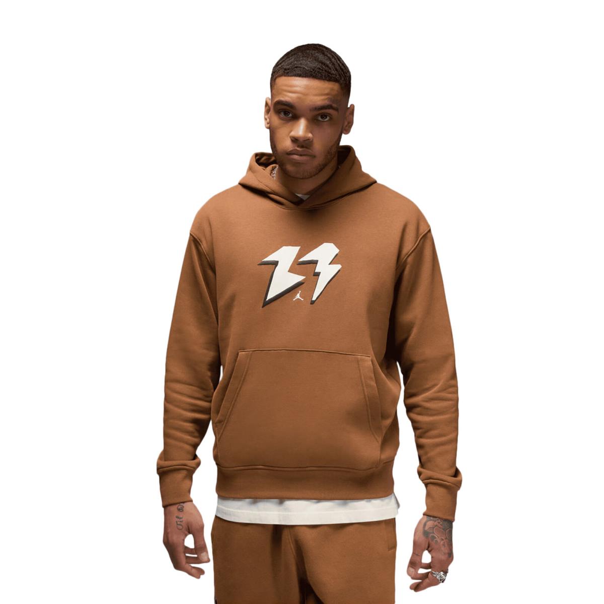 Men`s Jordan Flight Mvp Light British Tan Fleece Pullover Hoodie