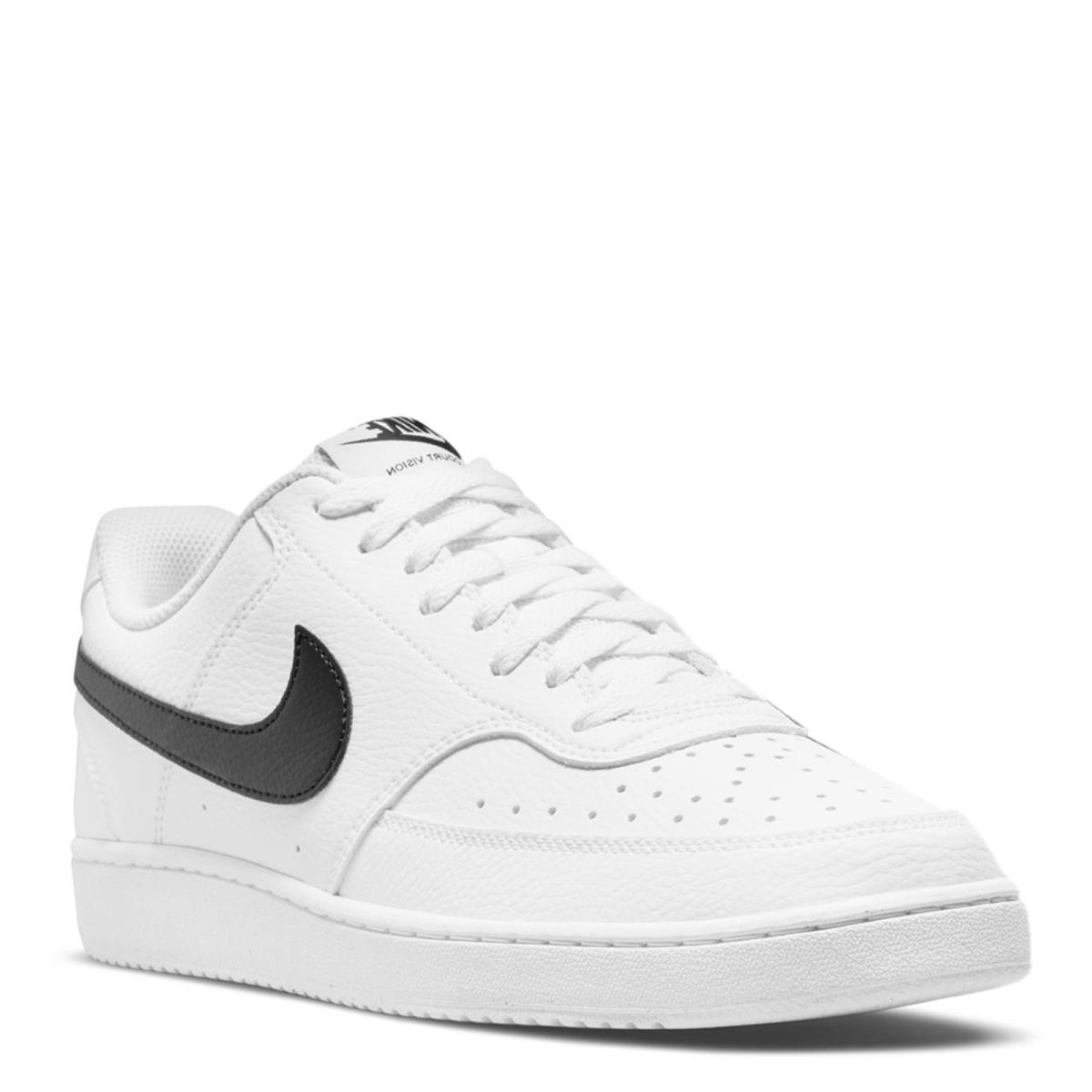 Men`s Nike Court Vision Low Next Nature Sneaker DH2987-101 White/black Syntheti - White/Black