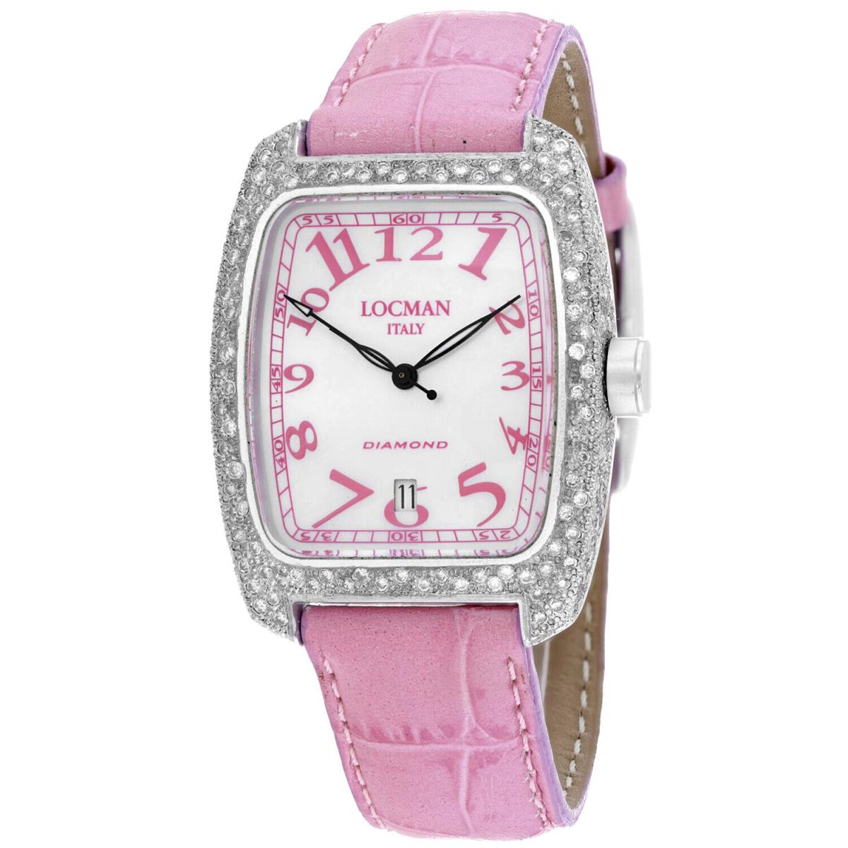 Locman Women`s Diamond Mother of Pearl Dial Watch - 488MOPPK2DC/PK by Locman Italy