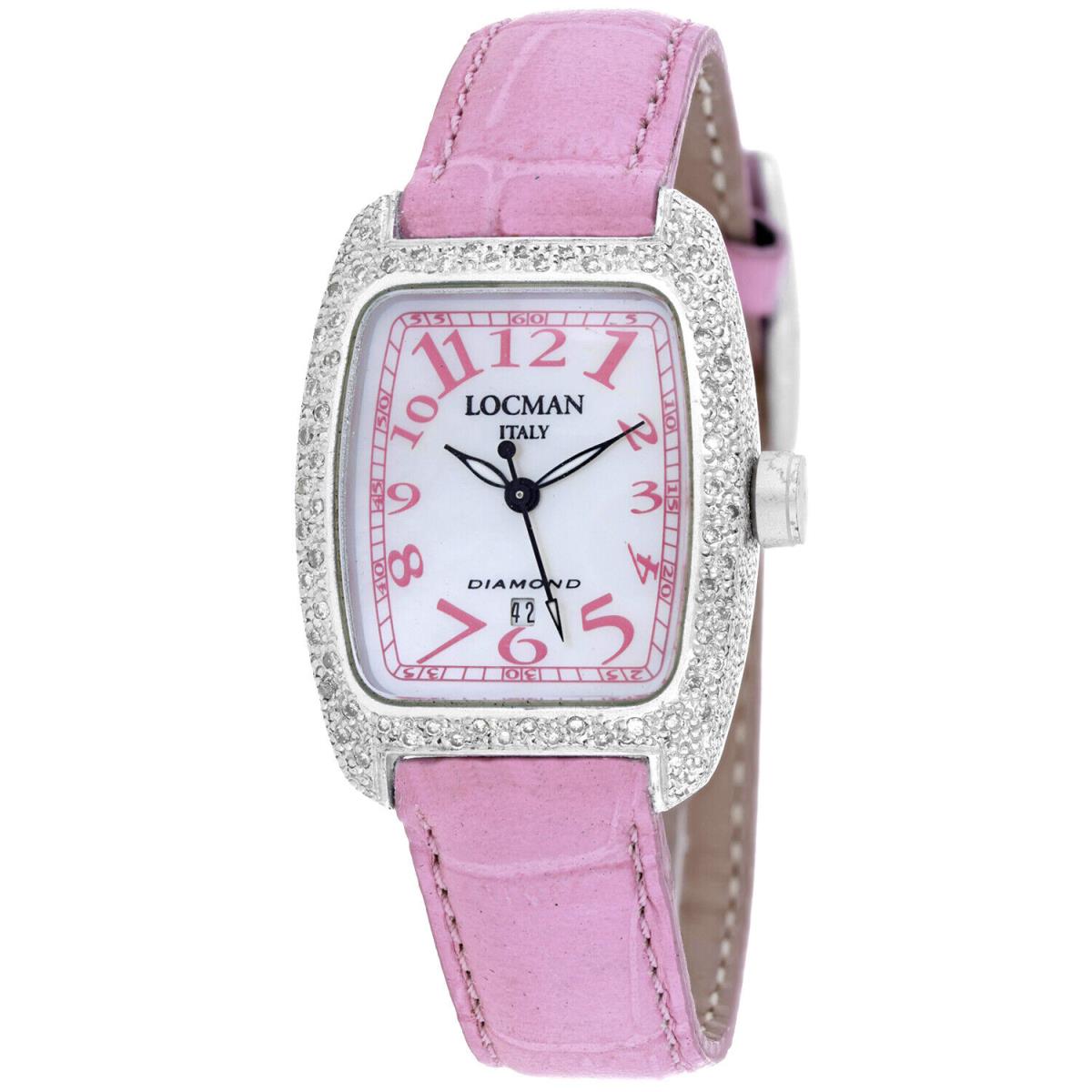 Locman Women`s Diamond Diamond Mother of Pearl Dial Watch - 485MOPPK2DC/PK by Locman Italy