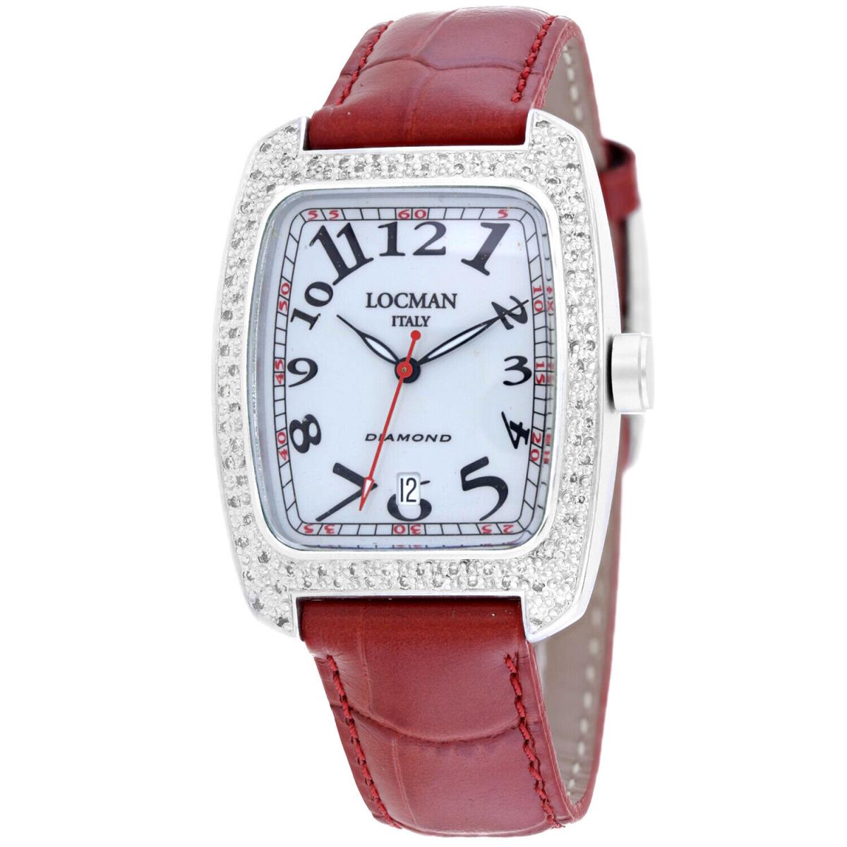 Locman Women`s Diamond Grey Dial Watch - 488AG2D/RD