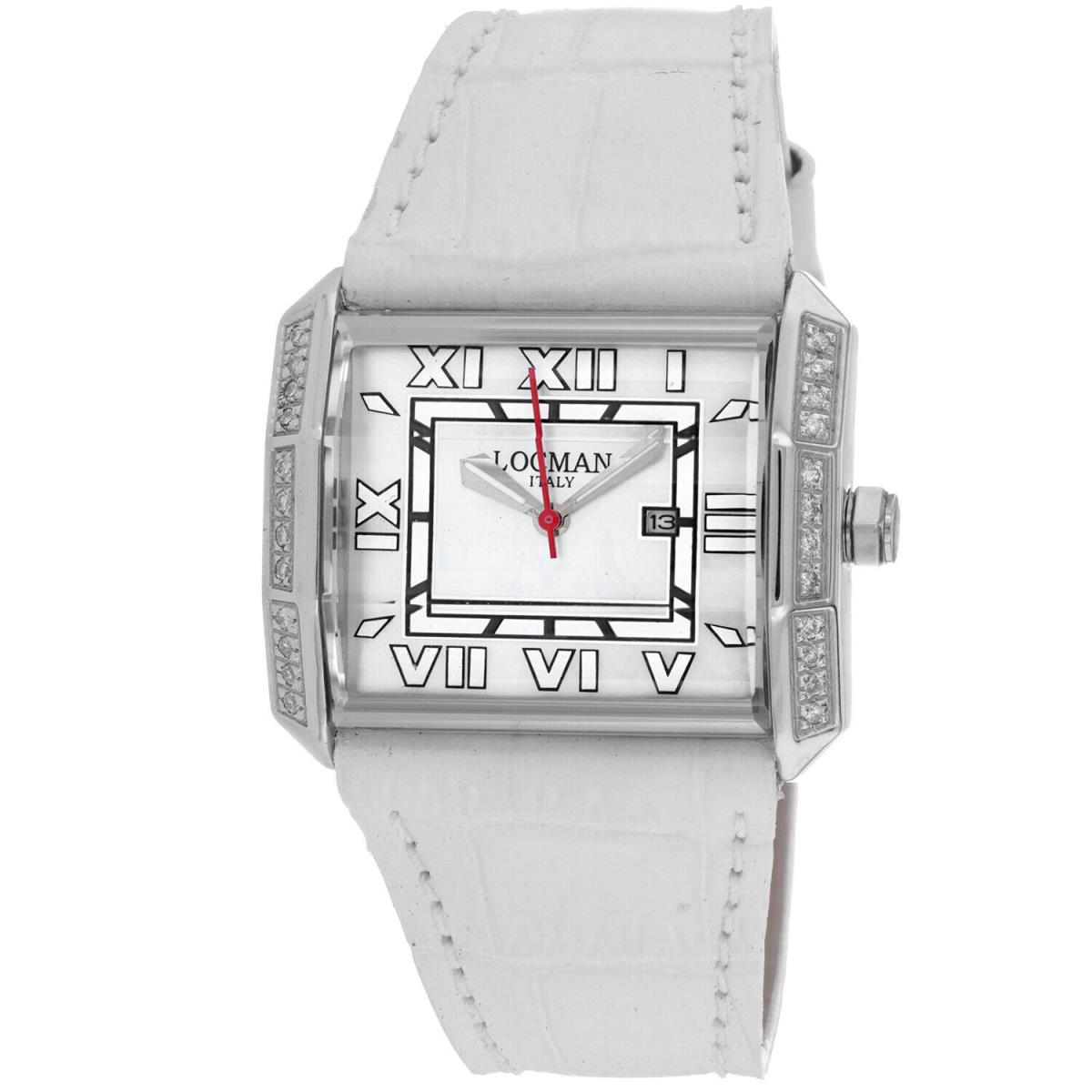 Locman Women`s Diamond Classic White Dial Watch - 232MOPWHD/WH LE by Locman Italy