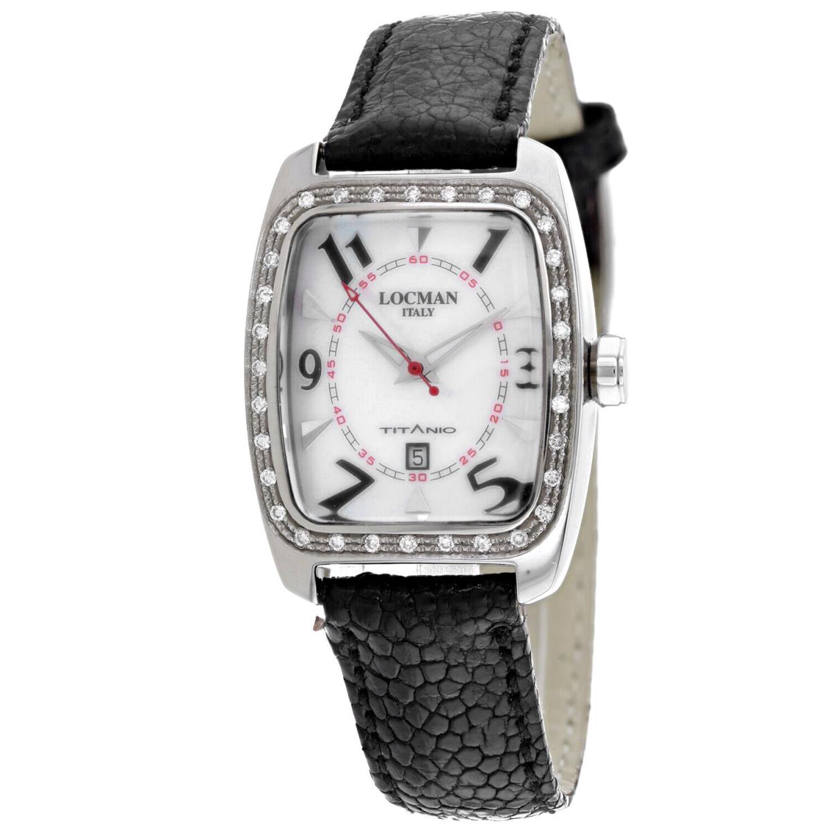 Locman Women`s Titanio Mother of Pearl Dial Watch - 483RMOPBK2D/BK OS