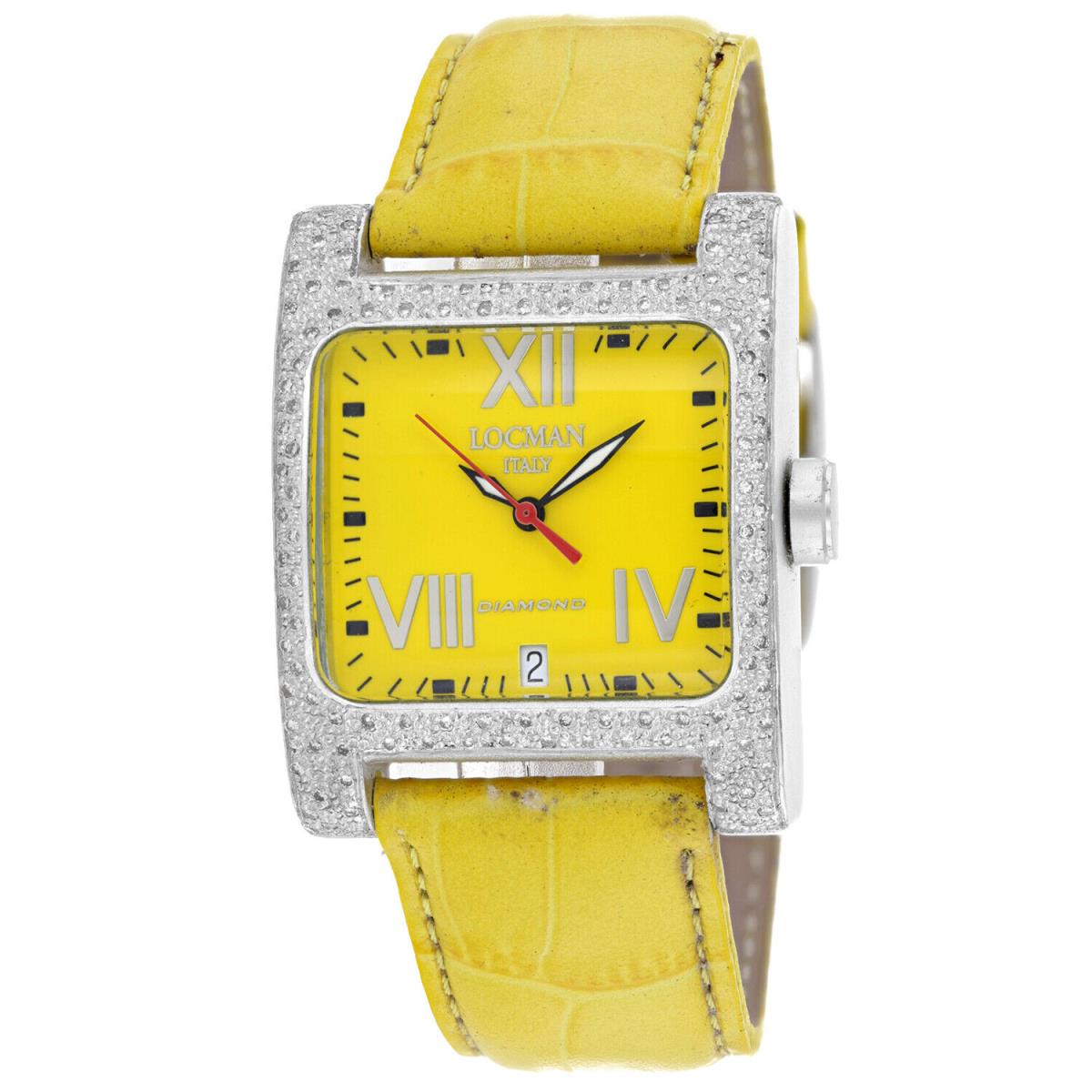 Locman Women`s Diamond Classic Yellow Dial Watch - 431YLD/YL by Locman Italy