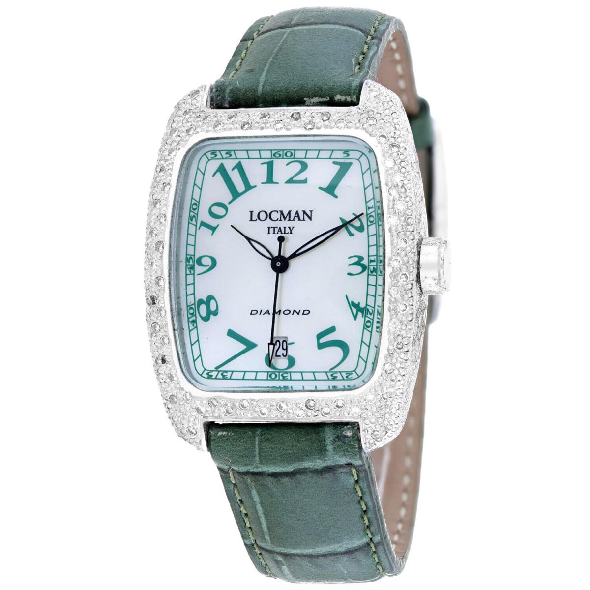 Locman Women`s Diamond Mother of Pearl Dial Watch - 488MOPGR2DC/GR