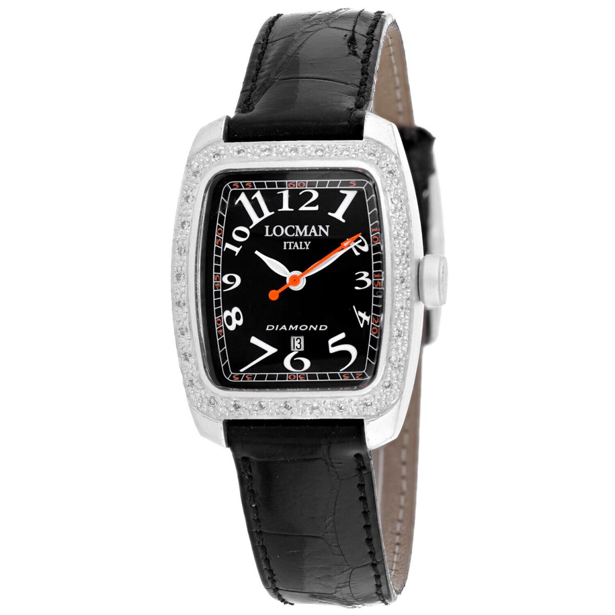 Locman Women`s Diamond Black Dial Watch - 485RBK2D/BK OS by Locman Italy