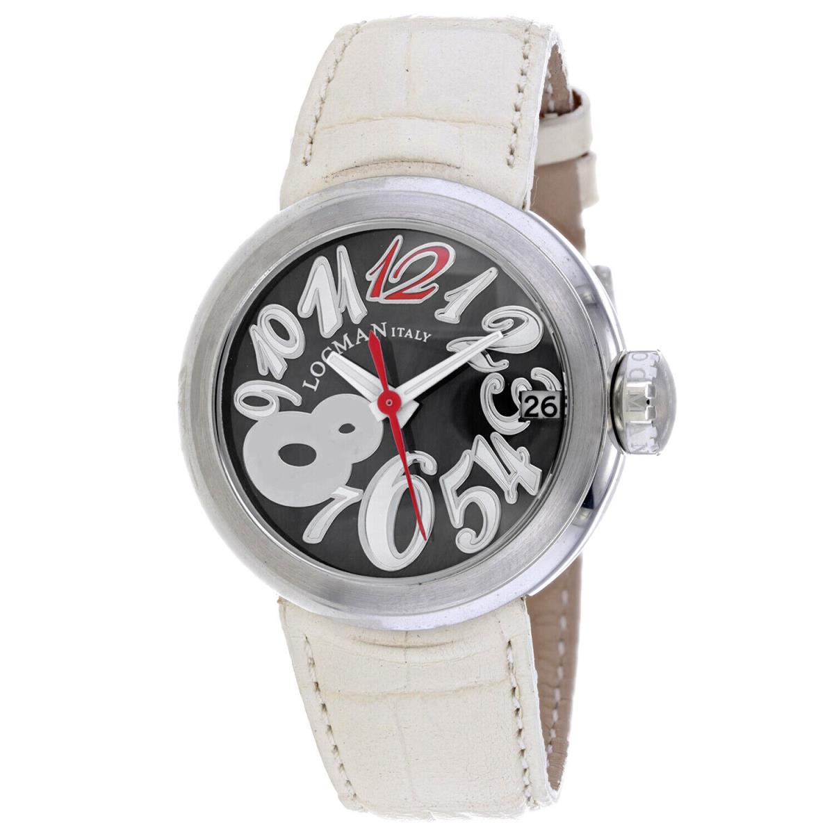 Locman Women`s Tuttotondo Black Dial Watch - 340CAGRDWH by Locman Italy