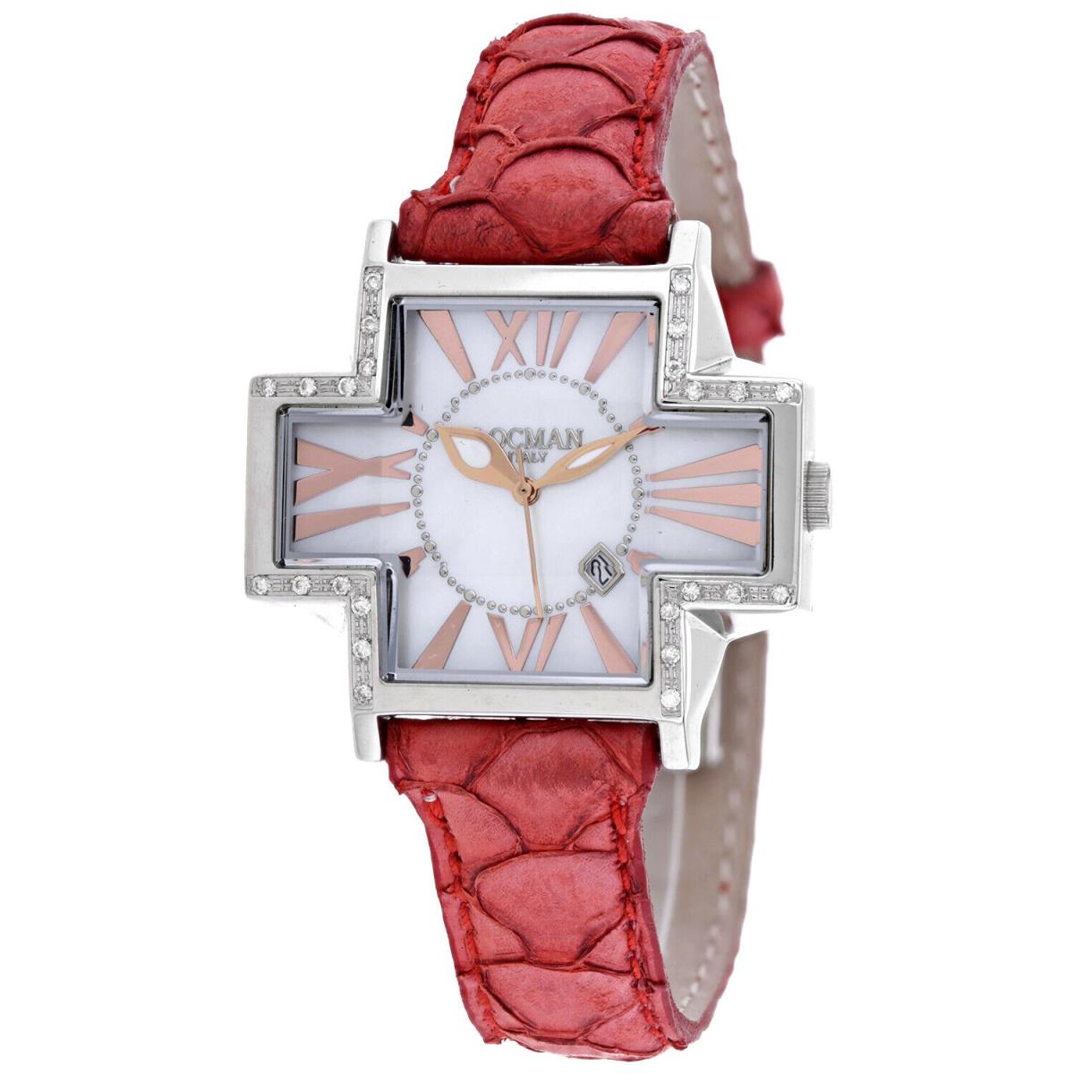 Locman Women`s Diamond Plus Mother of Pearl Dial Watch - 181SMOPWHD/RD KF by Locman Italy