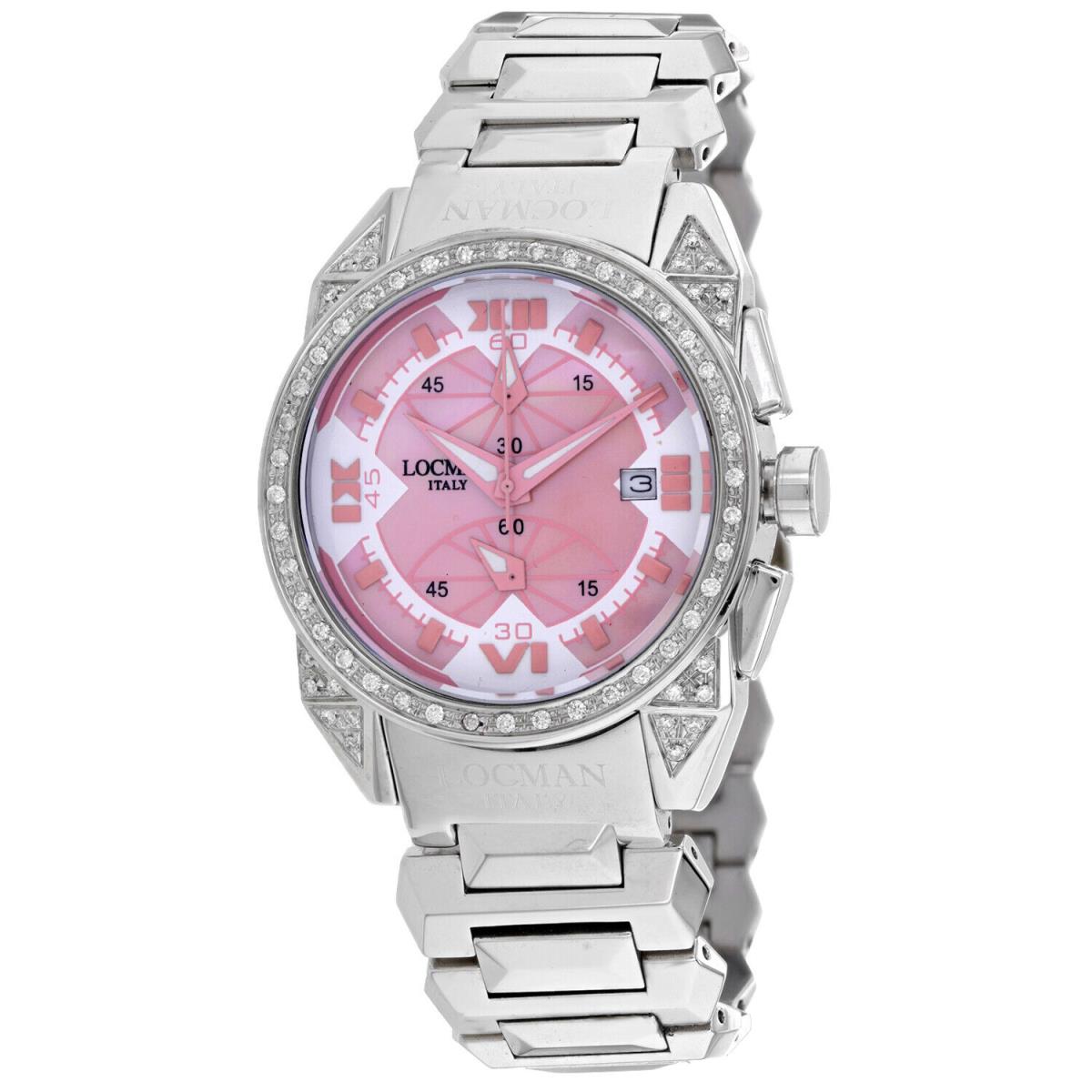 Locman Women`s Cavallo Pazzo Pink Dial Watch - 161BMOPPKDC by Locman Italy