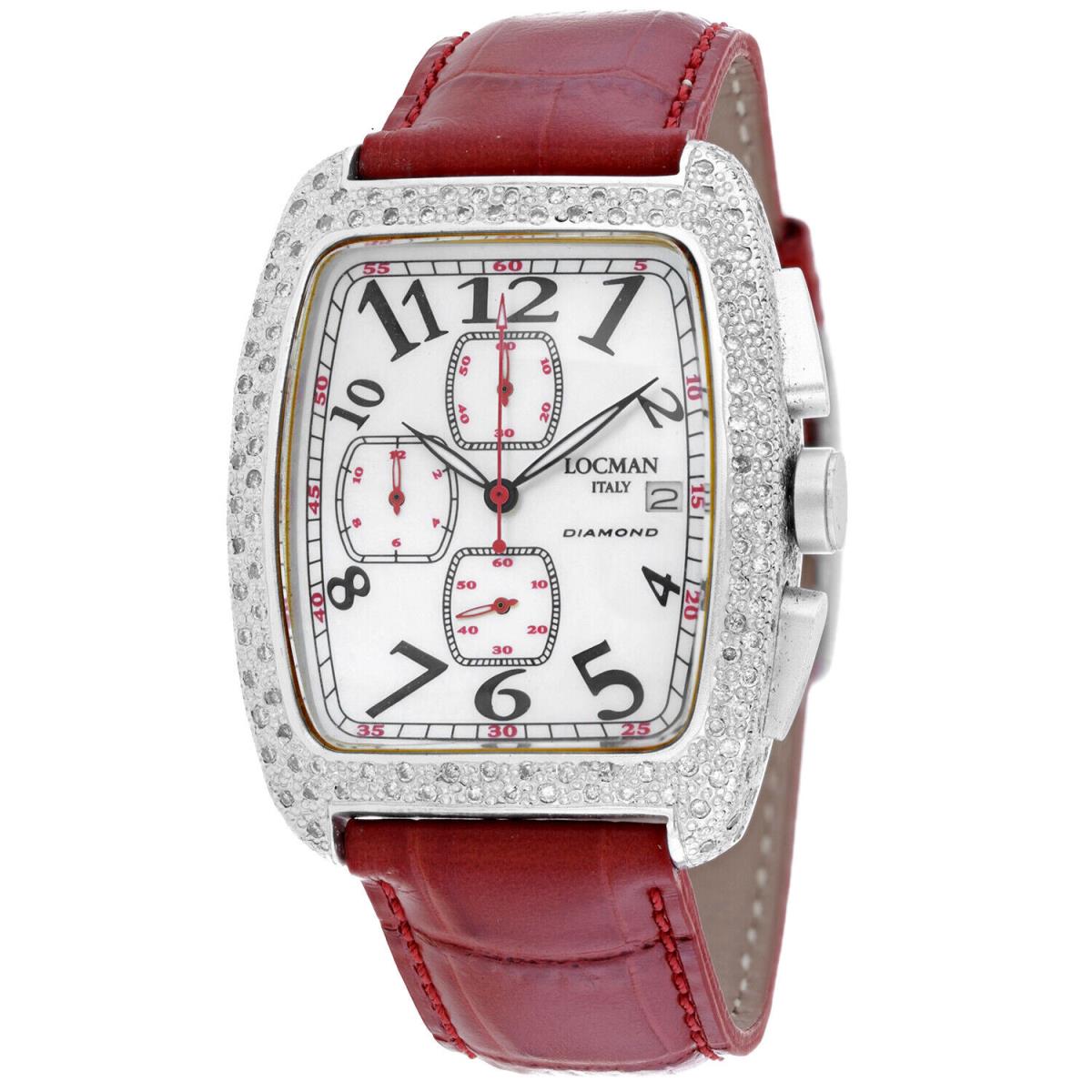 Locman Women`s Diamond Classic Mother of Pearl Dial Watch - 487MOPBK2DC/RD by Locman Italy