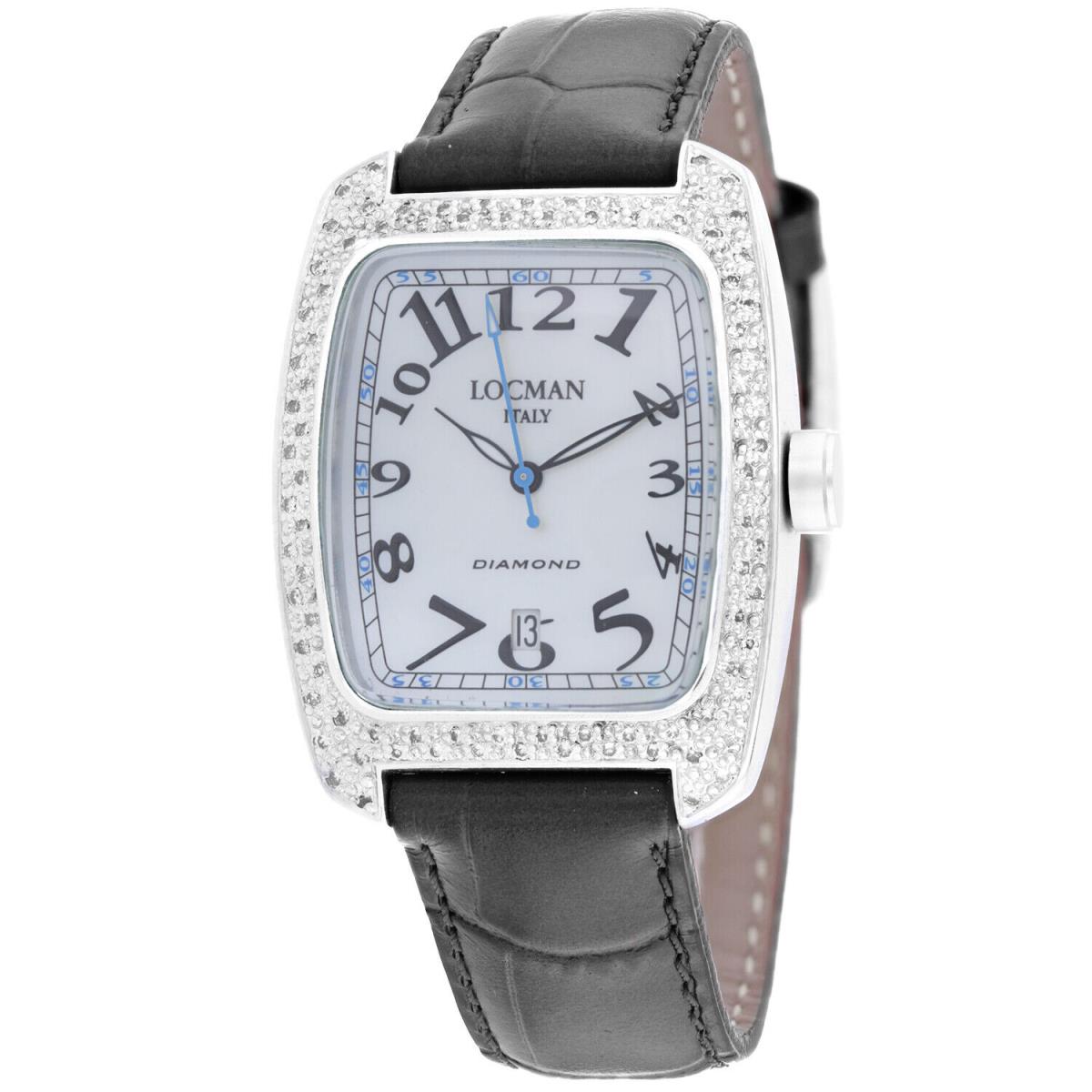 Locman Women`s Diamond Mother of Pearl Dial Watch - 488MOPBKSK2D/BK