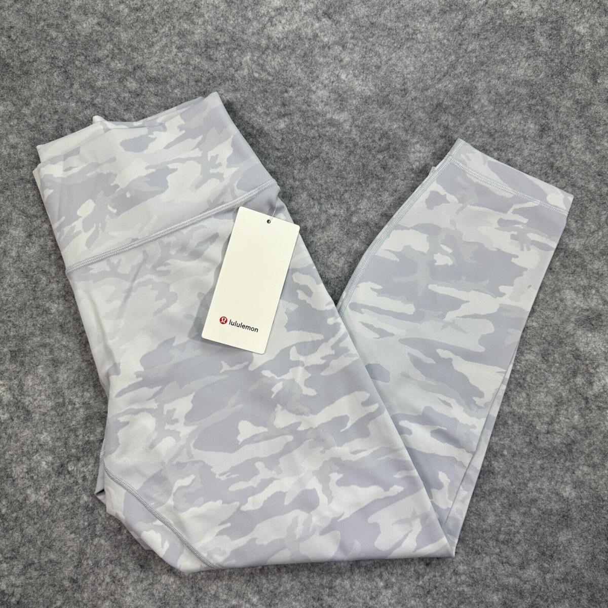 Lululemon Size 16 18 Wunder Under HR Tight 25 Jacq Ptmn Camo Grey White