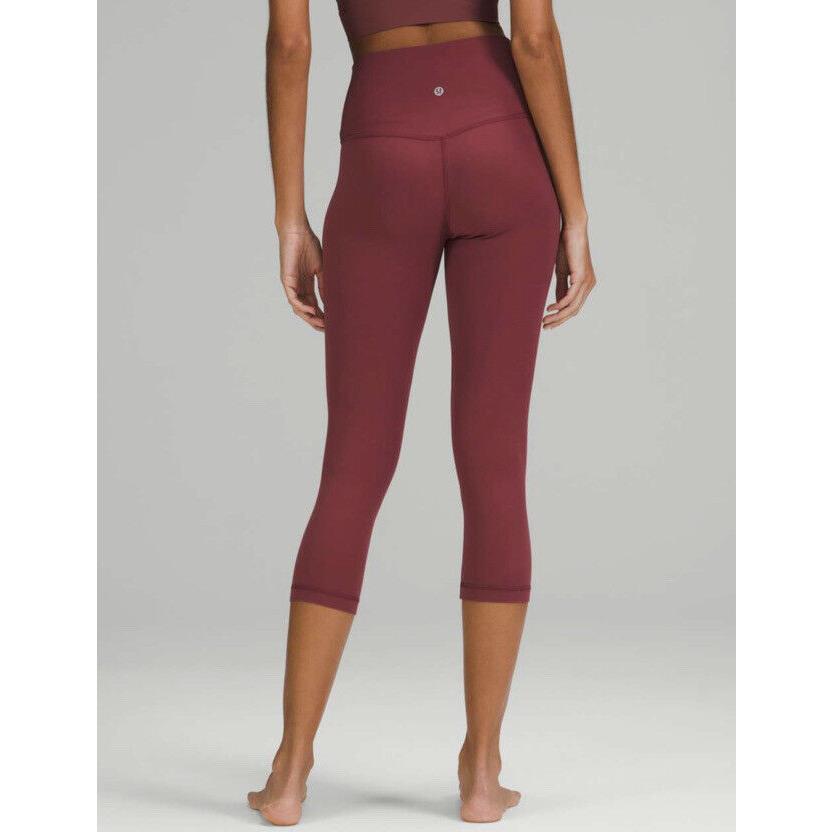 Lululemon Align HR Crop Pant 21 Sz 8 Mulled Wine Mlwi