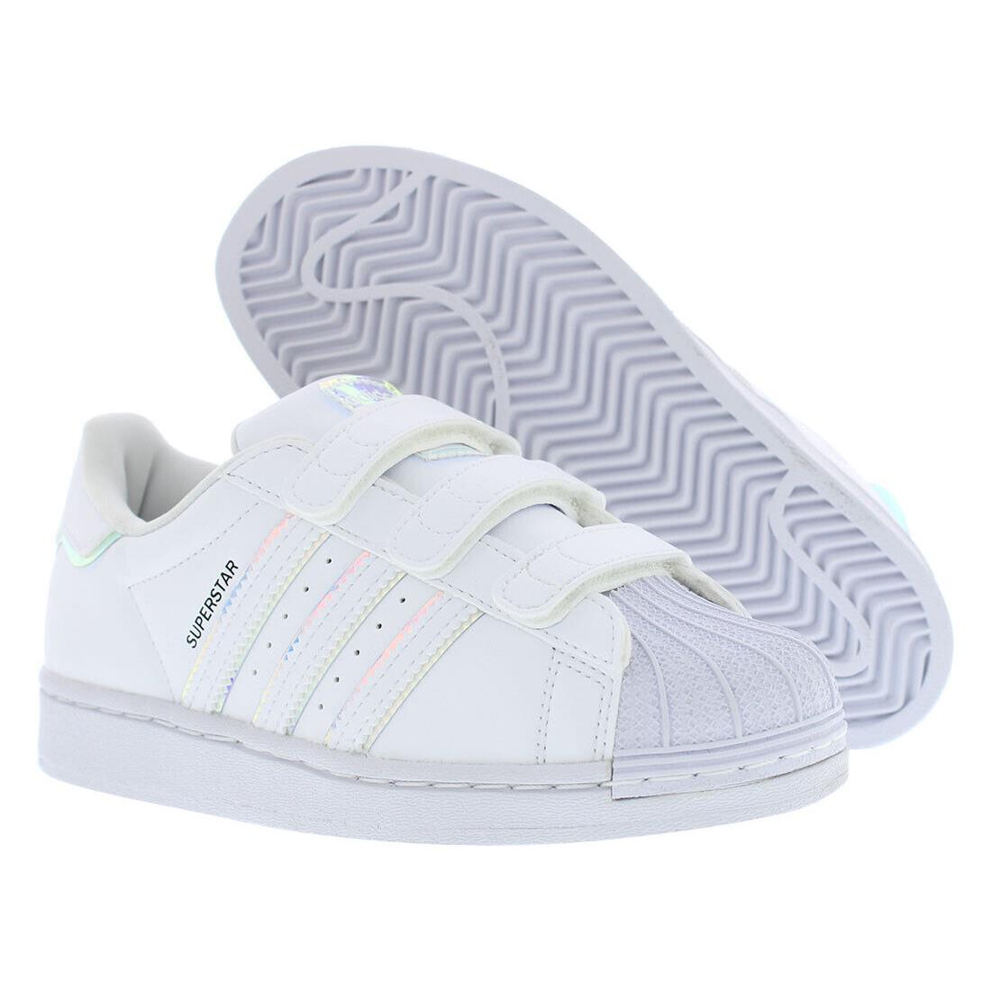 Adidas Superstar CF PS Girls Shoes Size 13 Color: White/iridescent