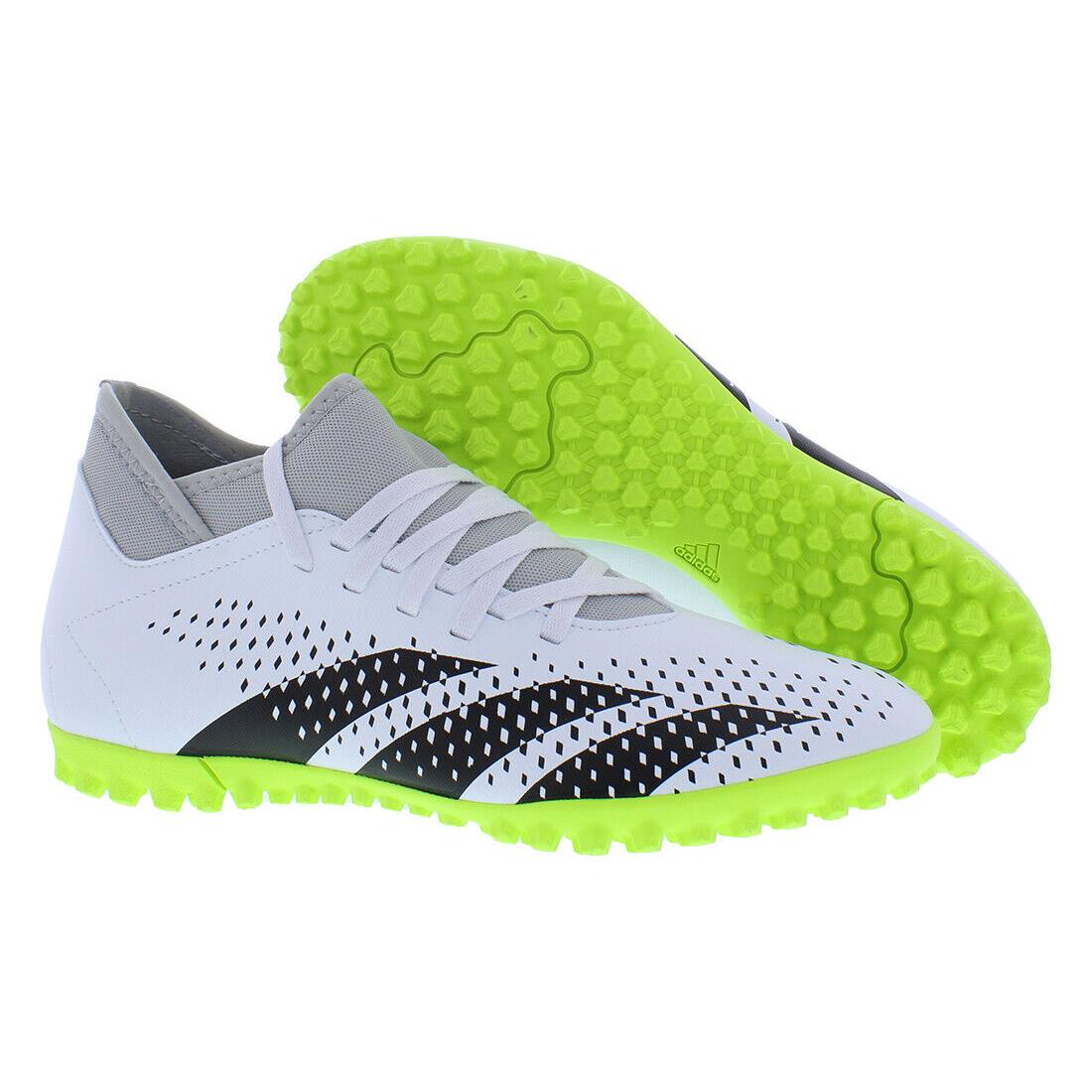 Adidas Predator Accuracy.4 S TF Unisex Shoes Size 7.5 Color: Cloud White/core - Cloud White/Core Black/Lucid Lemon, Main: White