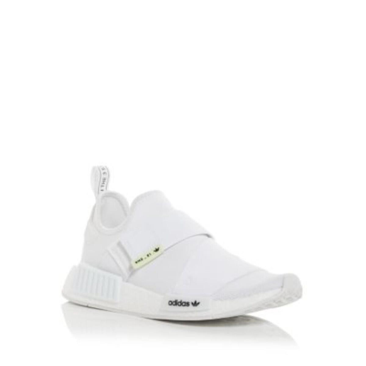 Adidas Womens White Back Pull-tab Nmd R1 Toe Wedge Sneakers Shoes 9.5