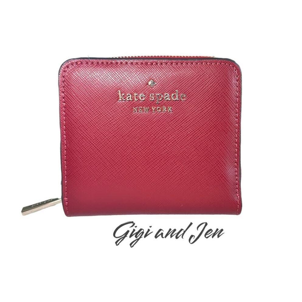 Kate Spade Staci Small Zip Around Wallet Red Currant