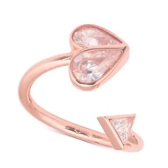 Retail Kate Spade Rock Solid Rose Gold Clear Crystal Ring. Retail