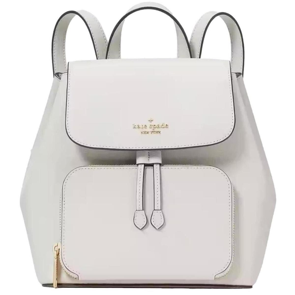 Kate Spade New York Kristi Medium Flap Backpack Leather Meringue-nwt