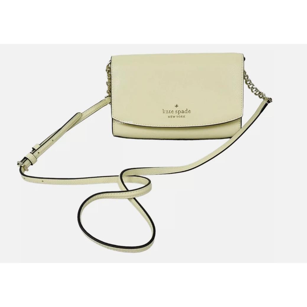 Kate Spade Staci Small Flap Crossbody in Lemon Fondant