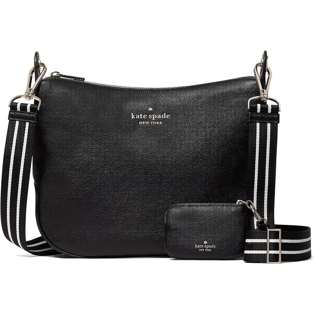 Kate Spade New York Rosie Crossbody Pebbled Leather Shoulder Bag - Black