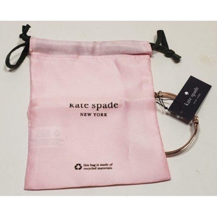 Kate Spade Truly Heart Pave Open Hinge Cuff Bracelet Rose Gold O0R00155 New