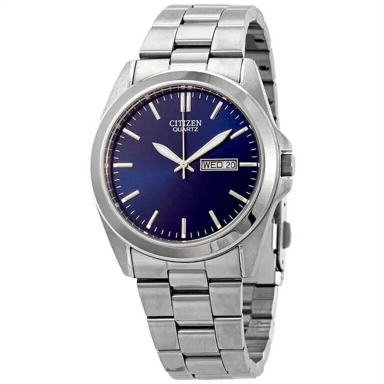 Citizen Men`s Day Date Blue Dial Quartz Watch BF0580-57L