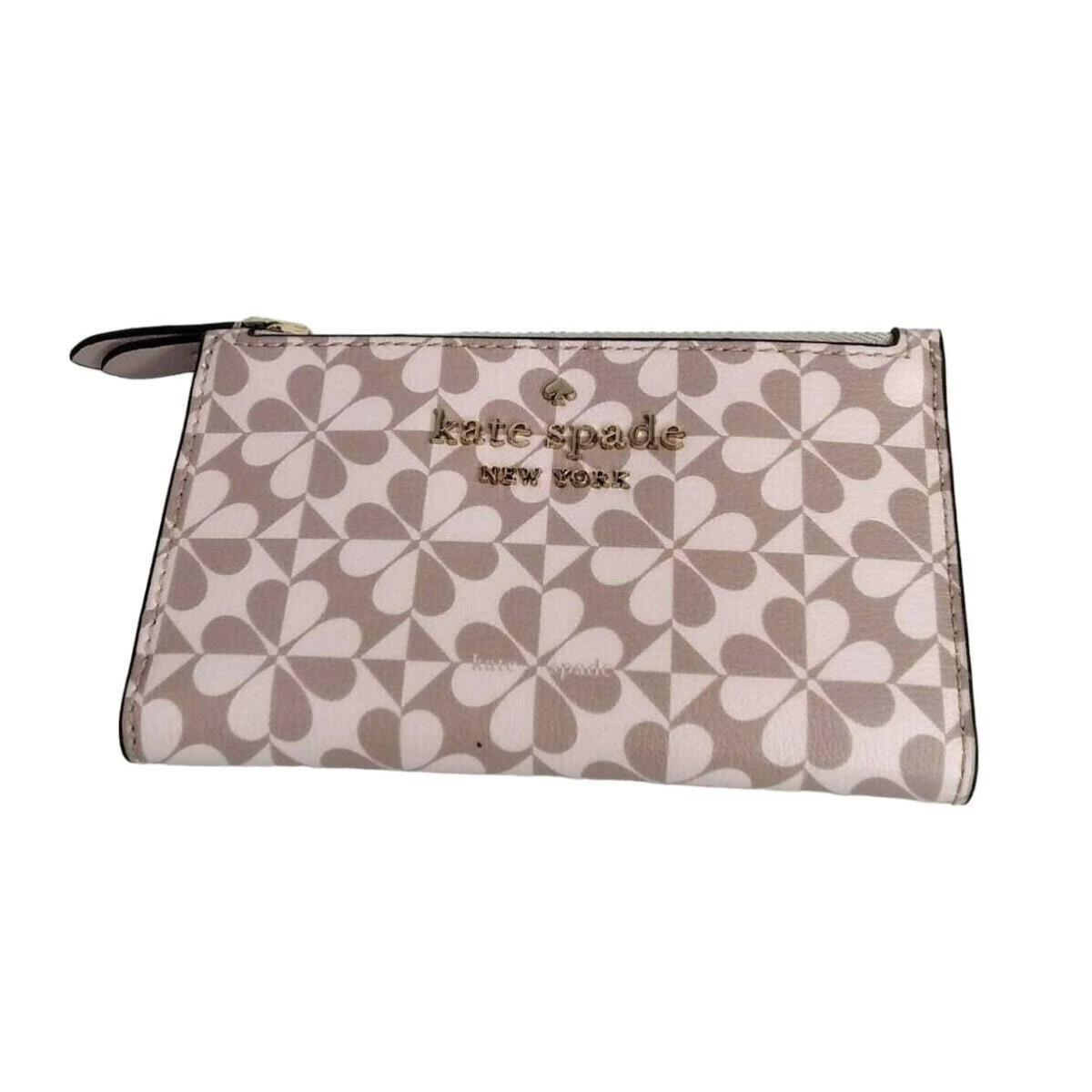 Kate Spade Hollie Spade Clover Geo Small Slim Bifold Wallet