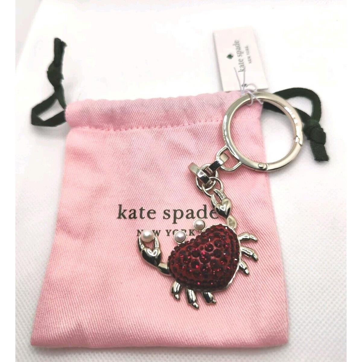 Kate Spade Pinch Me Pearl Crab Keychain Bag Charm KB604