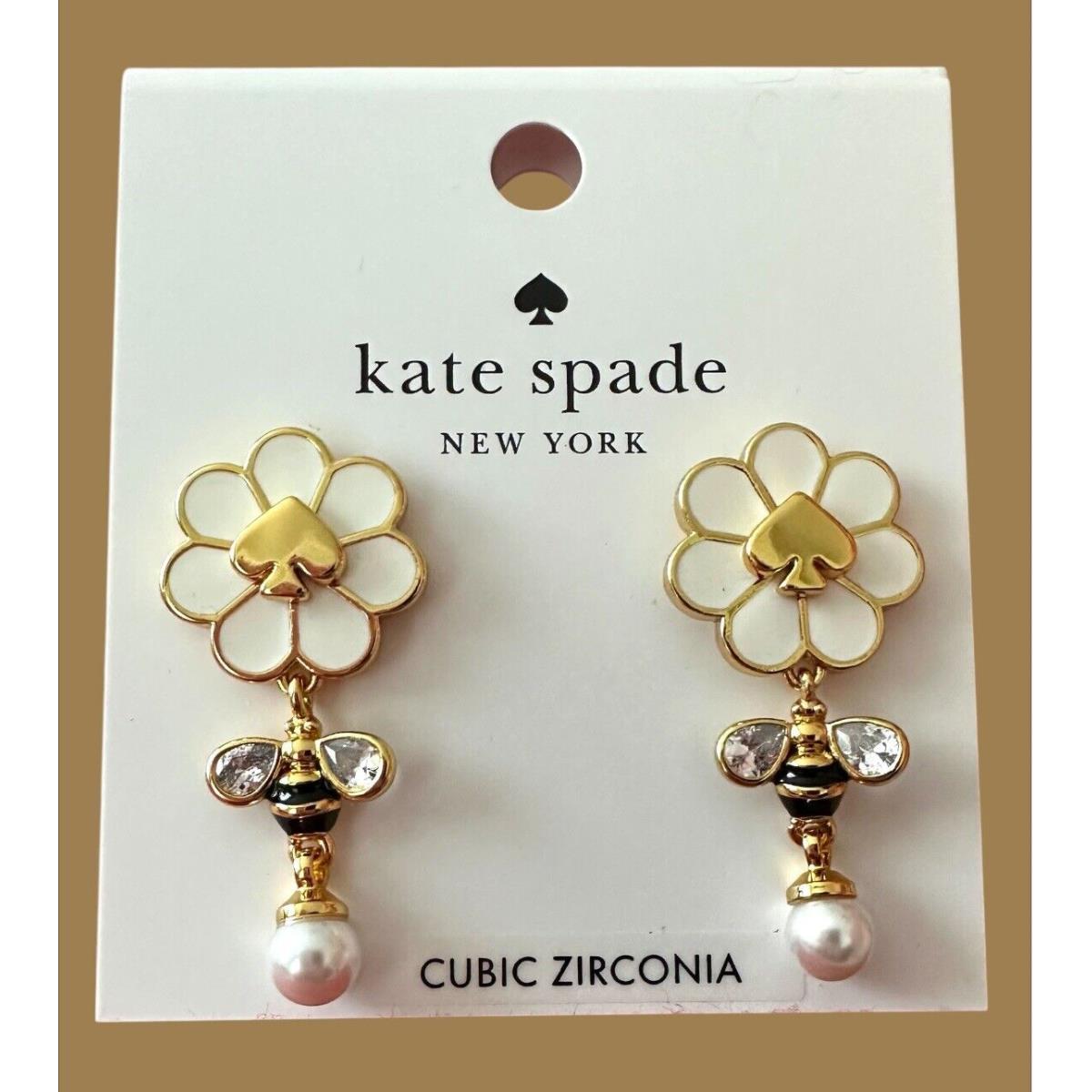 Kate Spade Day Tripper Bee Earrings Pierced Ears