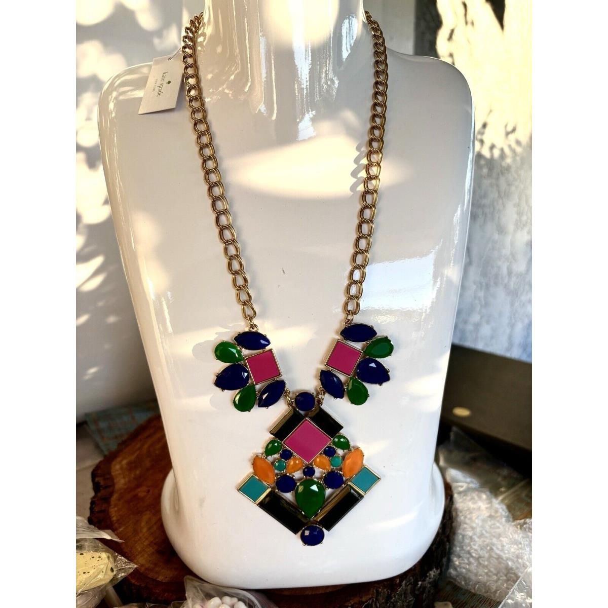 Kate Spade Vintage Colorful Oversized Pendant Necklace
